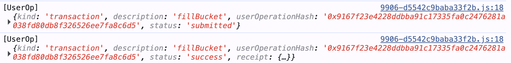 TX from console